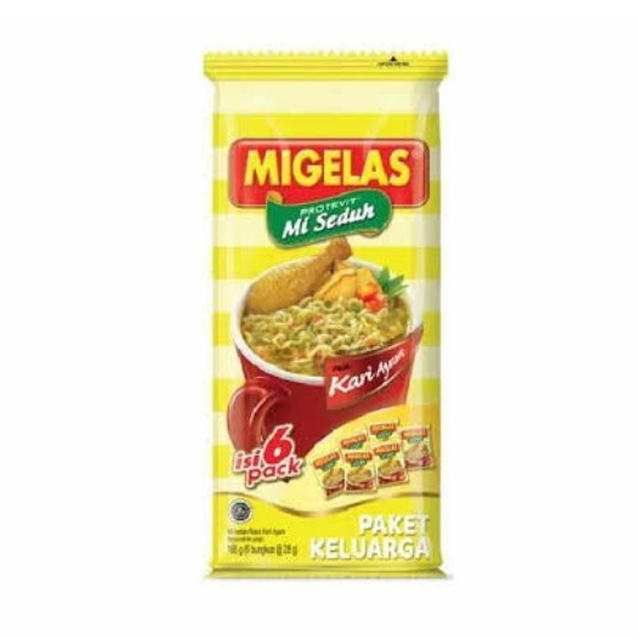 [INVALID] Mi Gelas Kari Ayam Bag 28gr x 6pcs/Mie