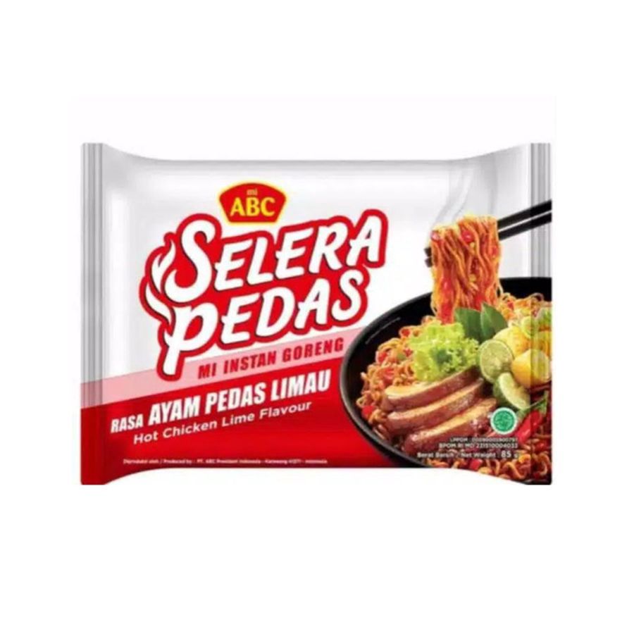 Mie Abc Goreng Ayam Pedas Limau/Mie instan 80gram