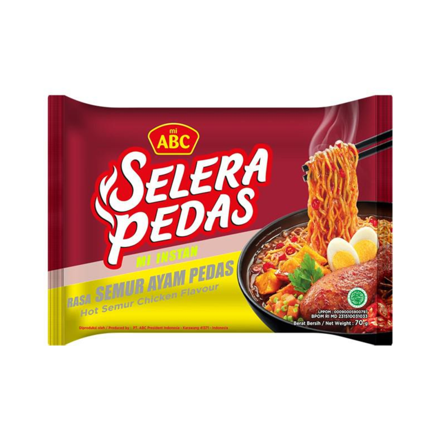 Mie Abc Semur Ayam Pedas/Mie Instan 70gram