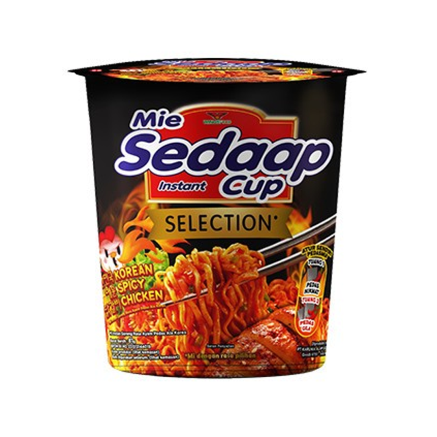 Mie Sedaap Selection Korean Spicy Chicken Instant Noodle Cup/Mie Instan 81gram