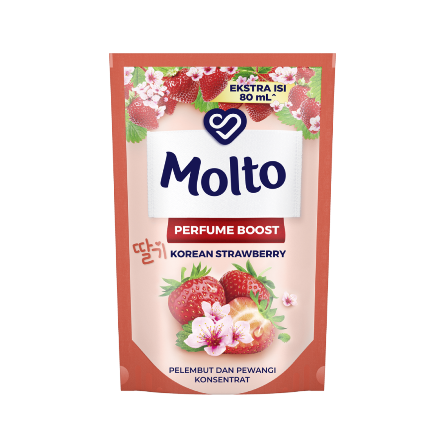 Molto Perfume Boost Pelembut & Pewangi Pakaian Korean Strawberry/Pewangi Pelembut Pakaian  680ml