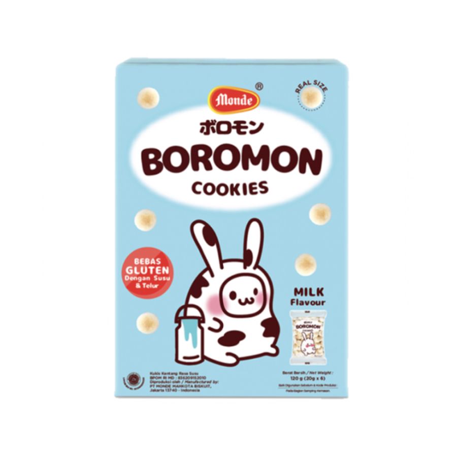 Monde Boromon Cookies Milk Bebas Gluten/Snack Bayi 100gram