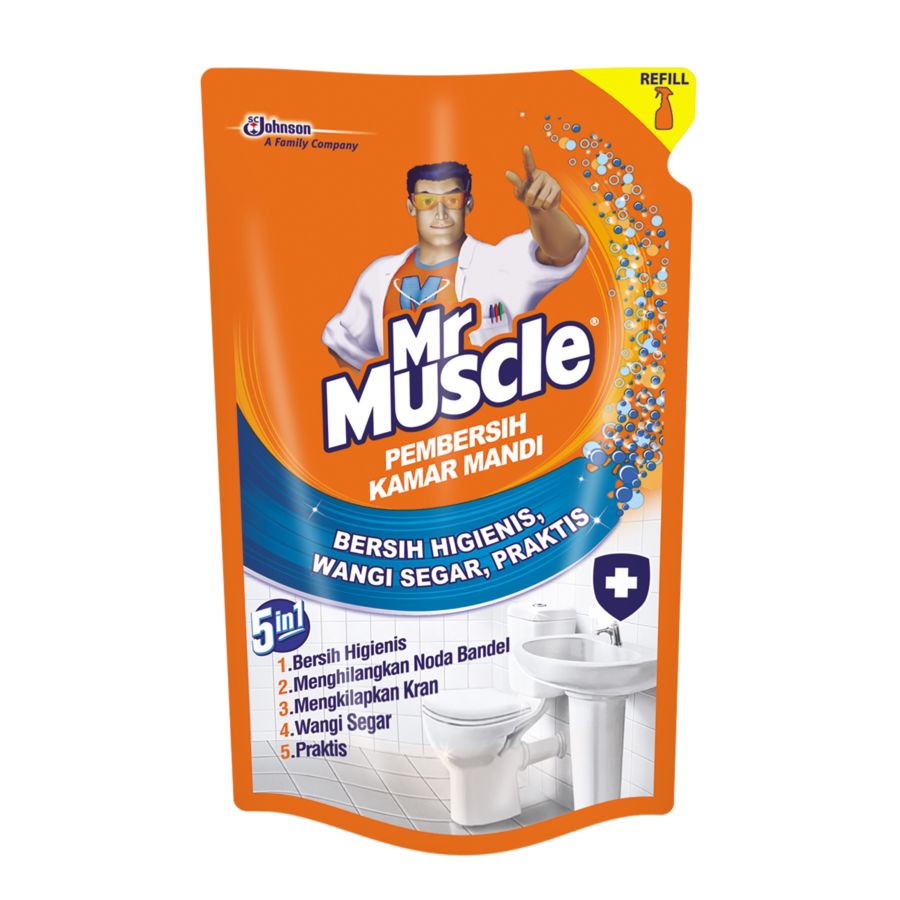 Mr Muscle Pembersih Kamar Mandi 5in1 Pouch/Pembersih Lantai 500ml