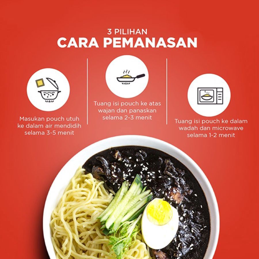 Mujigae Jajangmyeon Mie Saus Kedelai Hitam Khas Korea 265gram