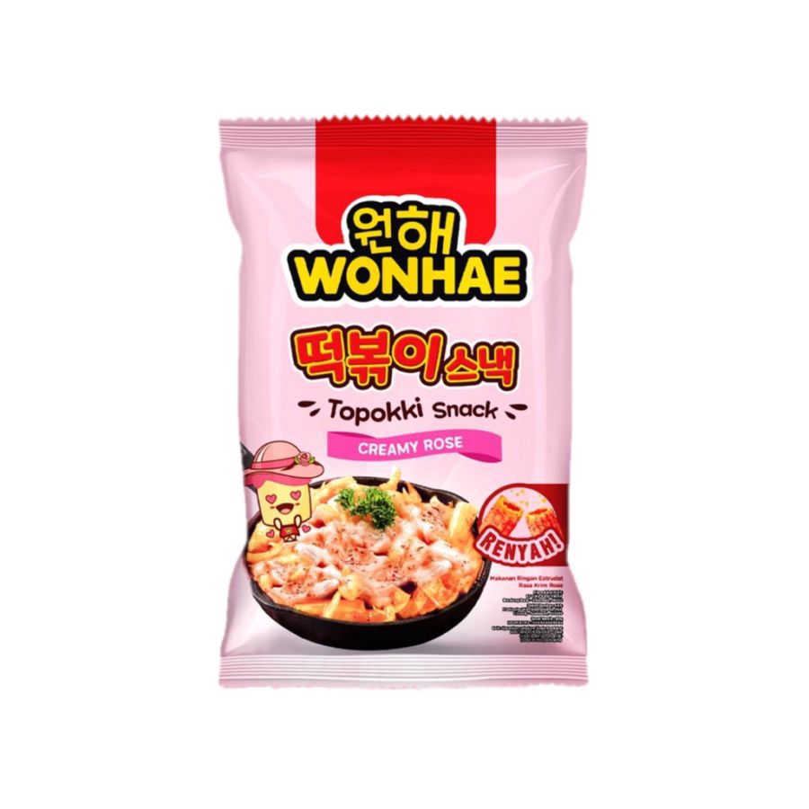 Mujigae by Wonhae Topokki Snack Creamy Rose 80gram