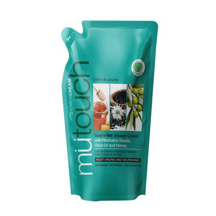 Mutouch Goat's Milk Shower Cream Habbatus Sauda, Olive Oil & Honey Pouch