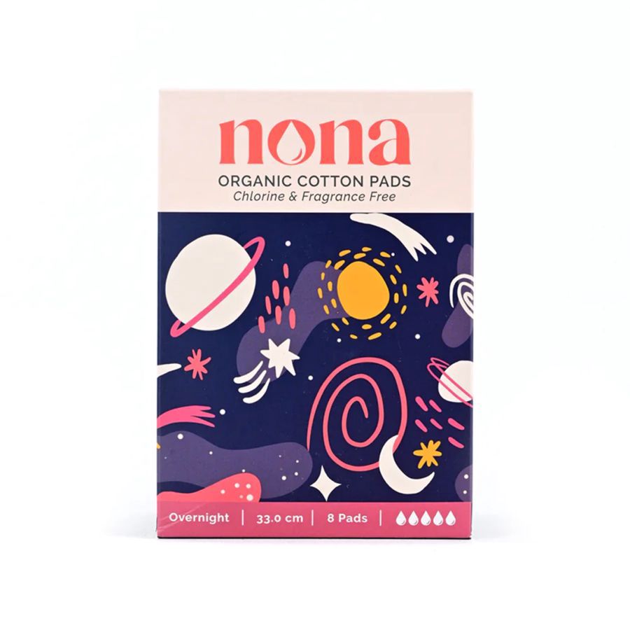 NONA Organic Cotton Overnight Pads 33cm (8pcs)/Pembalut Wanita 1packs