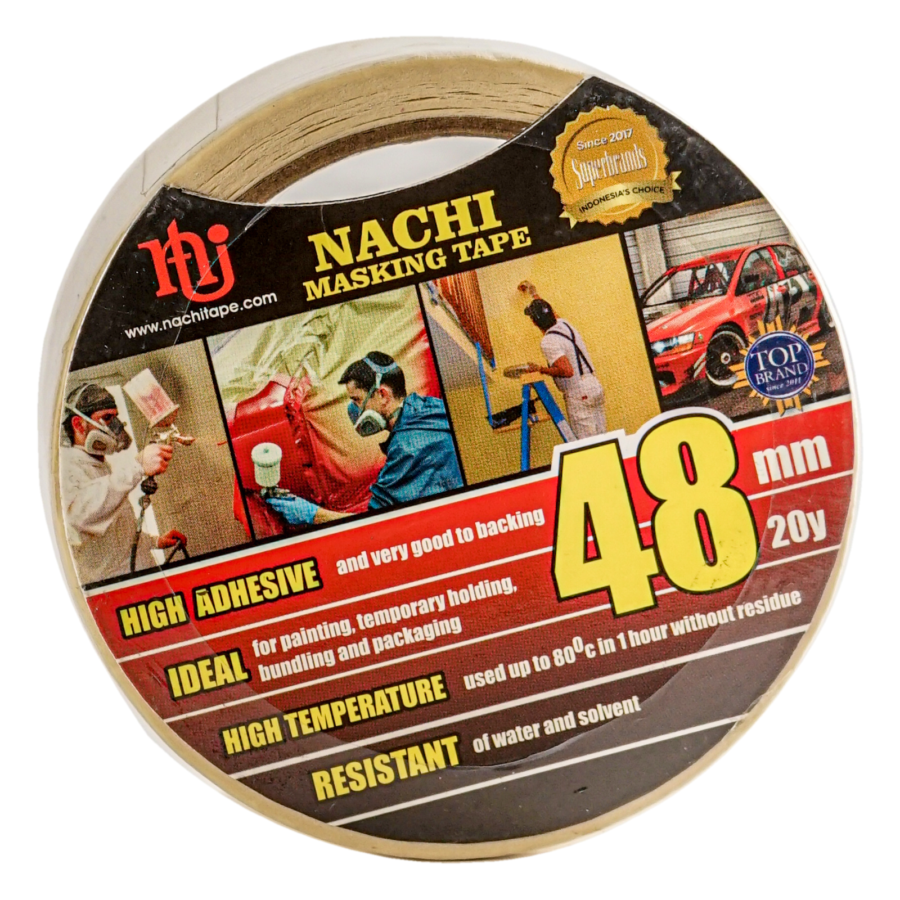 Nachi Masking Tape 48mm x 20 yard/Lakban Kertas 1pcs