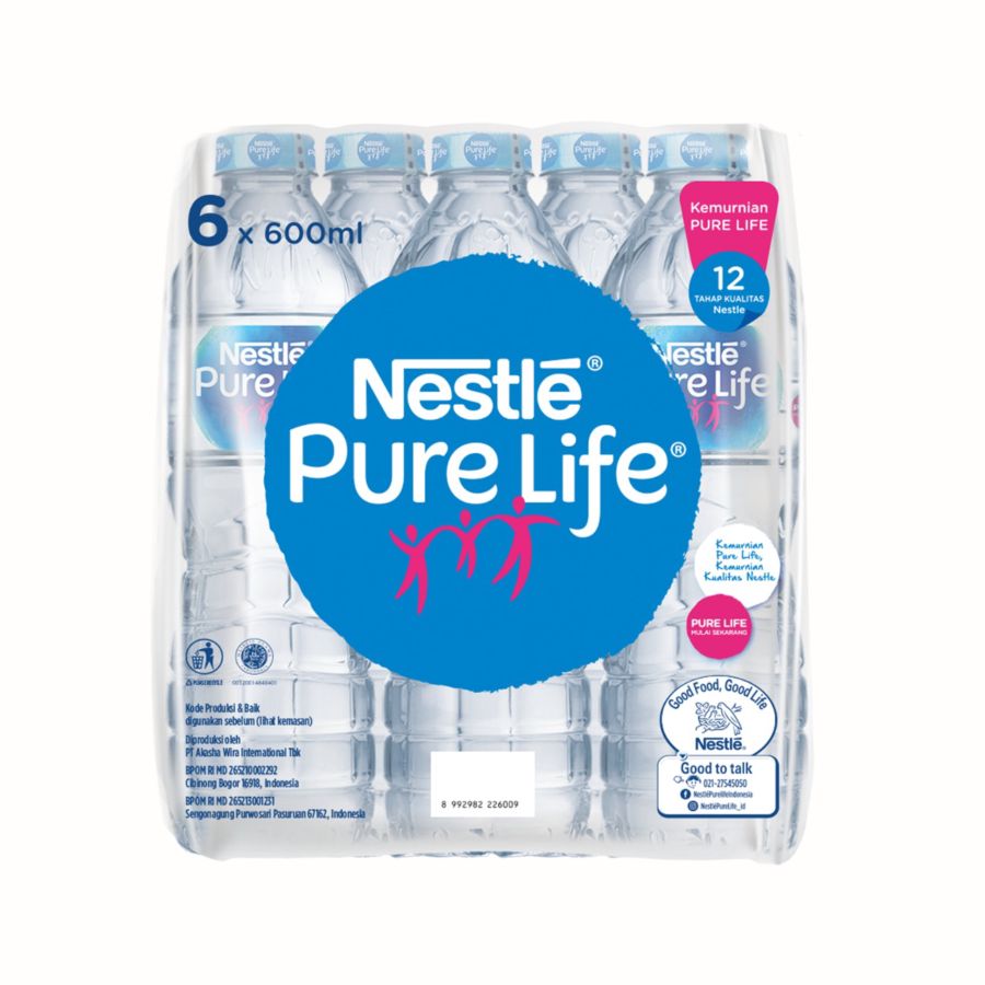 Nestle Pure Life Air Mineral Multipack 6 x 600ml / Mineral Water 6bottle