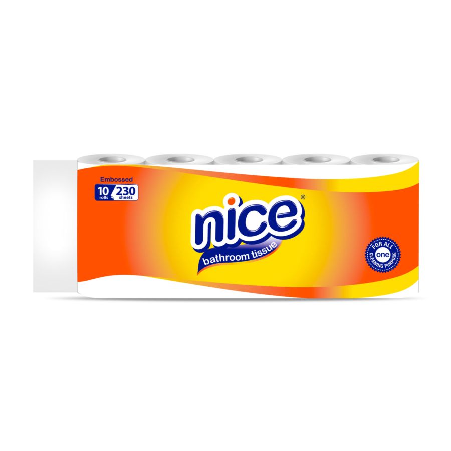 Nice Tissue Toilet 10 Roll Core Emboss/Tisu Gulung 1packs