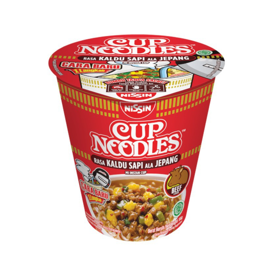 Nissin Cup Noodle Kuah Kaldu Sapi Ala Jepang Mie Instan 66gram