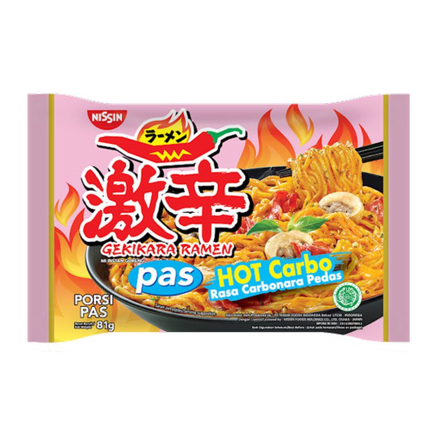 Nissin Gekikara Ramen Hot Carbonara Mie Instan 81gram