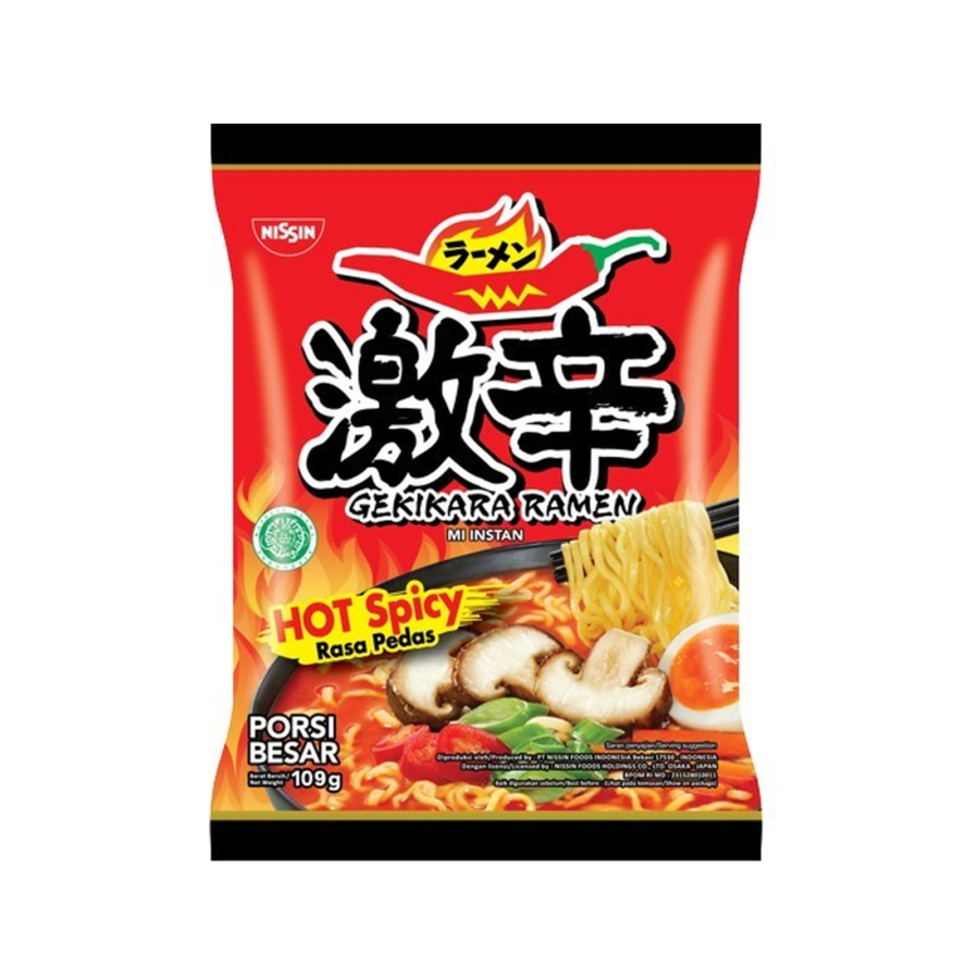 Nissin Gekikara Ramen Kuah Hot Spicy Mie Instan 109gram