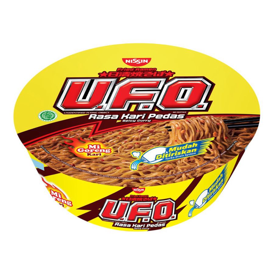 Nissin UFO Mie Goreng Kari Pedas Mie Instan 88gram