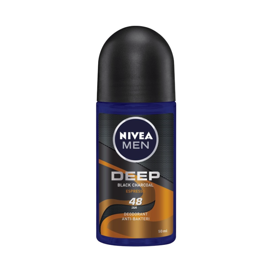 Nivea Men Deodorant Deep Black Charcoal Espresso Roll On 50ml 50ml