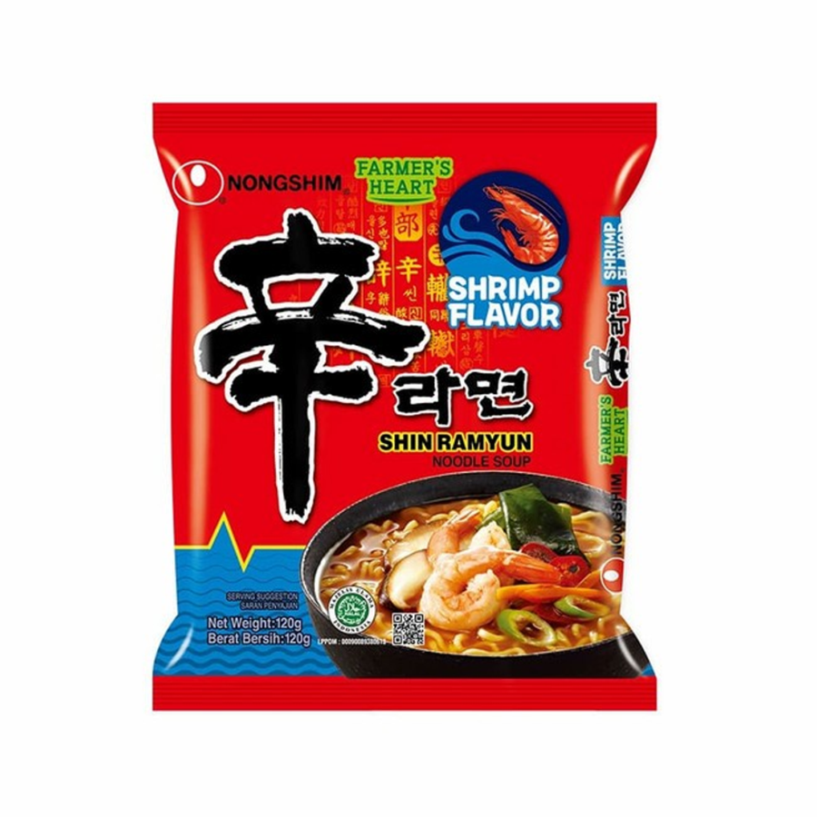 Nongshim Shin Ramyun Shrimp Flavor/Mie instan 120gram 120gram