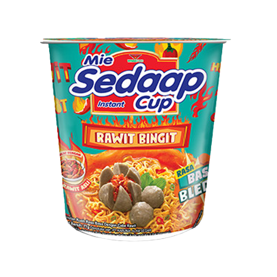 Noodle Sedaap Mie Cup Baso Bleduk/Mie Instan 77gram