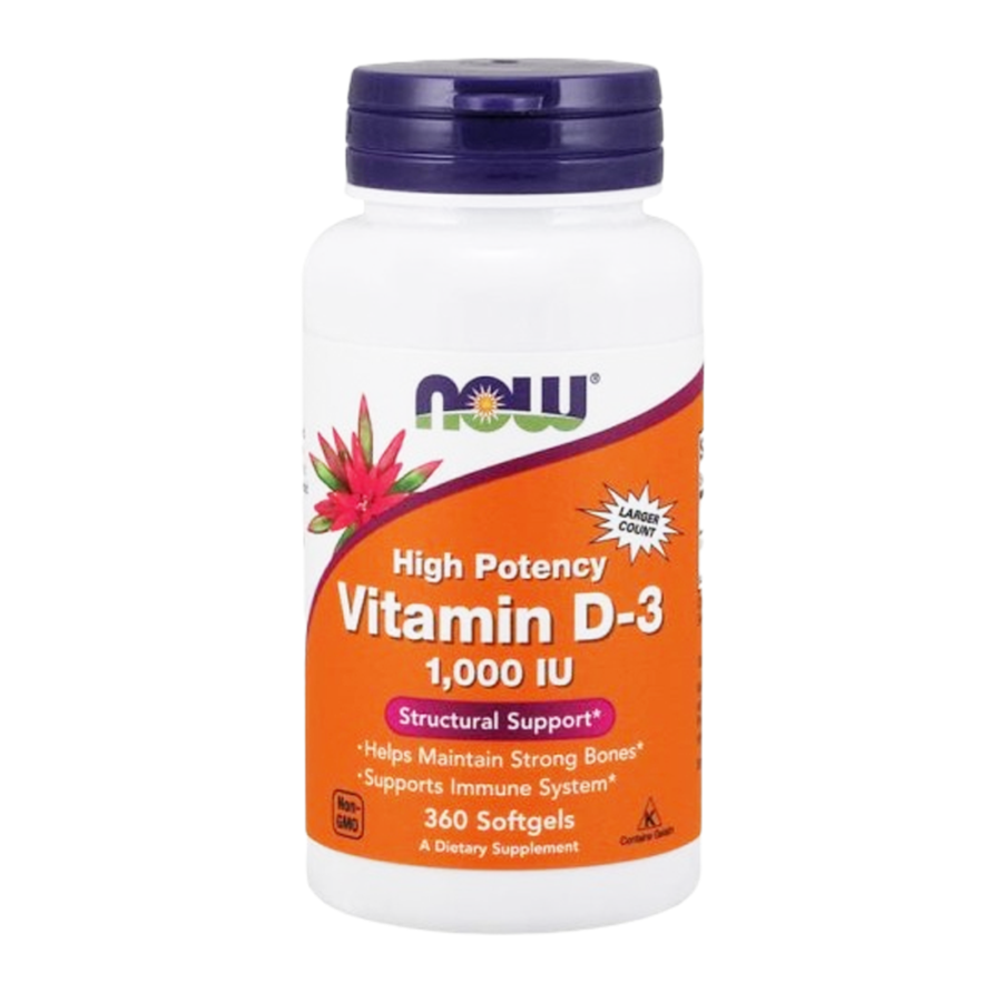 Now Foods Vitamin D3-1000IU Softgels 360tablet