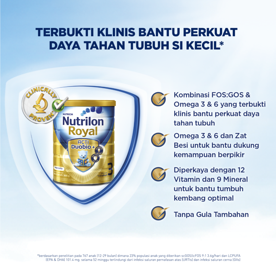 Nutrilon Royal 3 Vanilla Susu Formula 1-3 Tahun 800gram