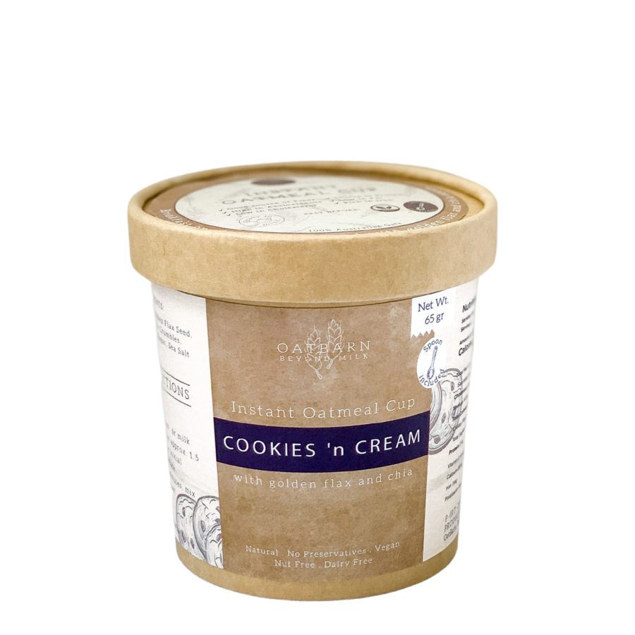 Oatbarn Cookies and Cream Instant Oatmeal Cup 65gram