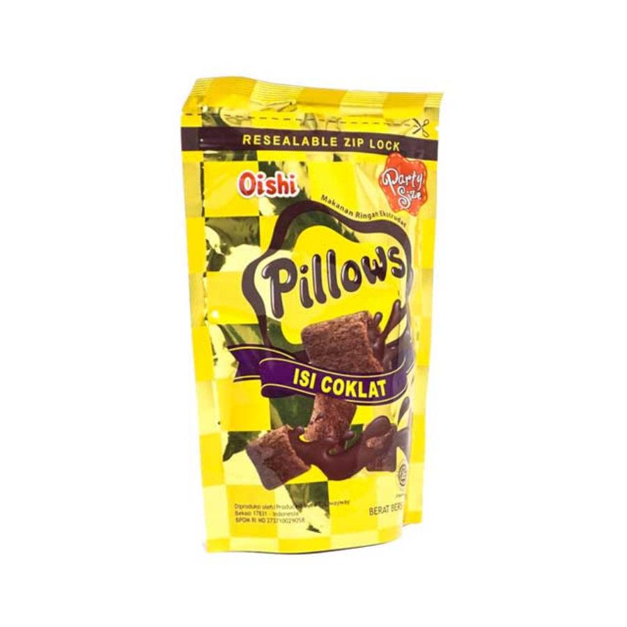 Oishi Pillows isi Coklat 100gram