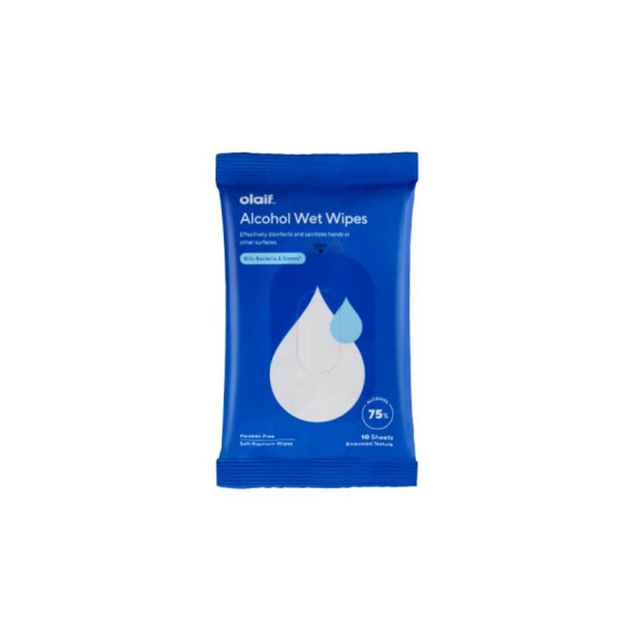 Olaif Alcohol Wet Wipes (75% Alcohol) 10 Sheets/Tisu Basah Alkohol/ 10sheets