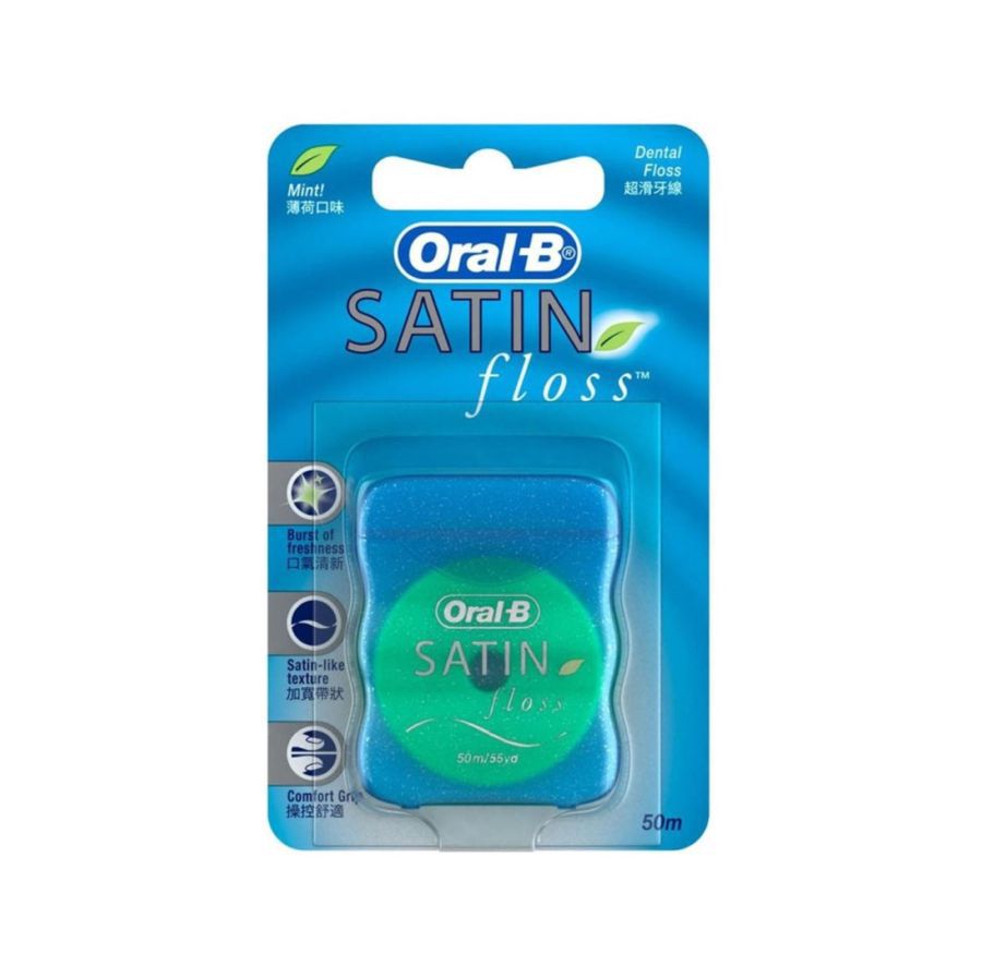 Oral-B Benang Gigi Satin Floss 50M/Pembersih Gigi 1packs