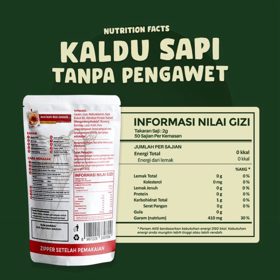 Organic Center Bumbu Rasa Kaldu Sapi 80gram