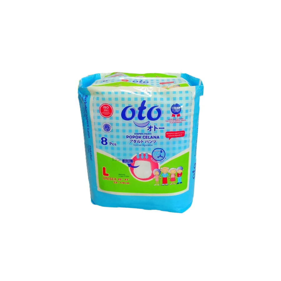 Oto Adult Diapers Pants Popok Celana Dewasa L8S 1pack