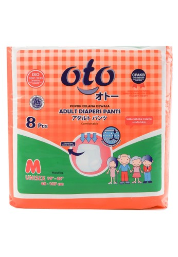 Oto Adult Diapers Pants Popok Celana Dewasa M 8S 1pack