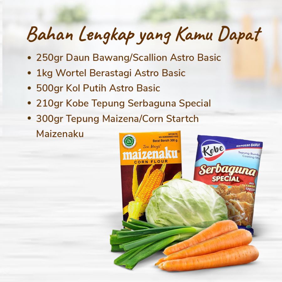 Paket Lengkap Resep: Bakwan Sayur 1pcs
