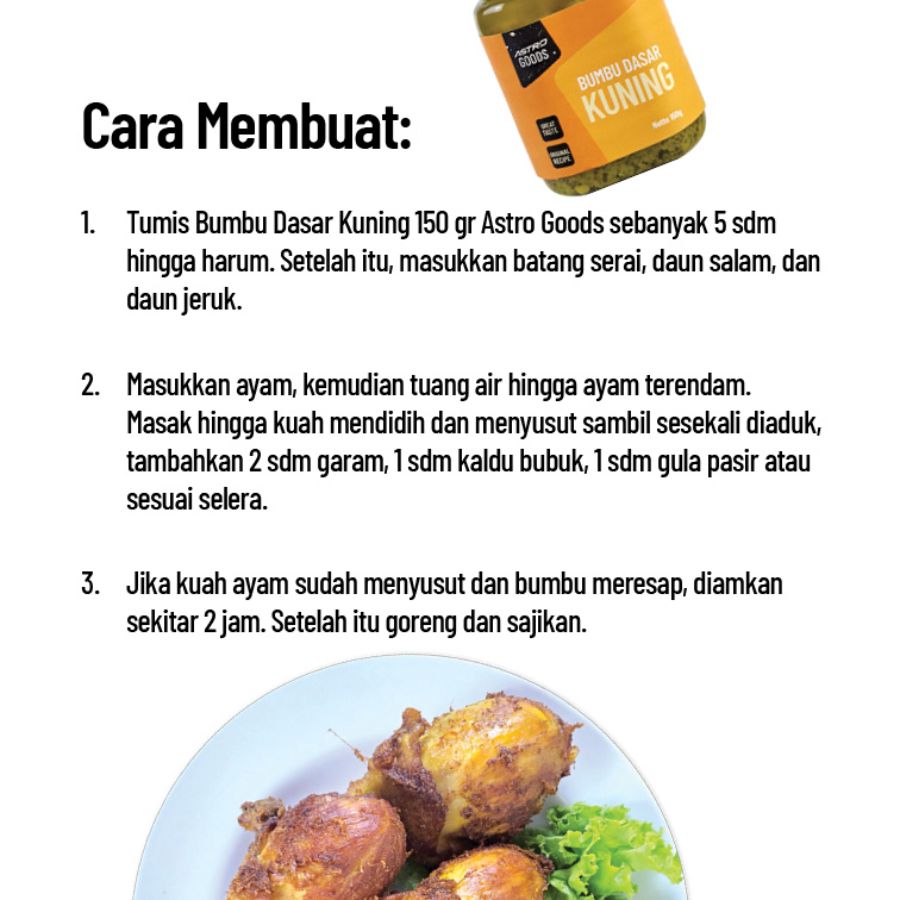 Paket Masak Ayam Goreng 1pcs