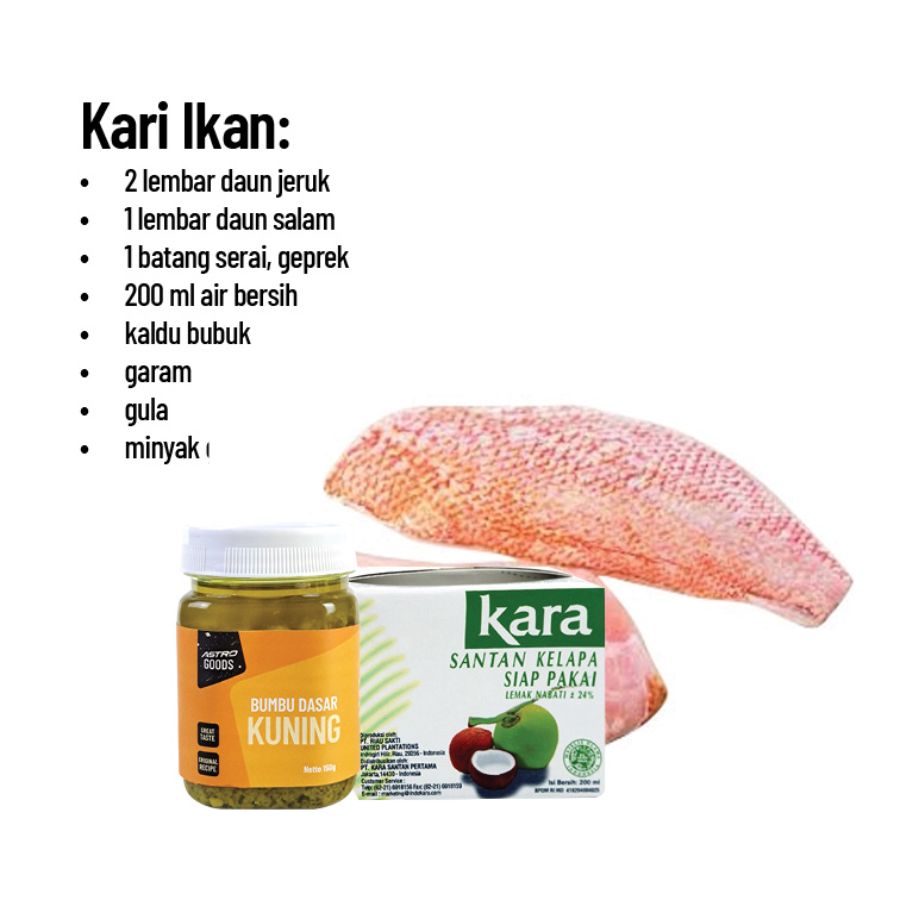 Paket Masak Kari Ikan Fillet 1pcs