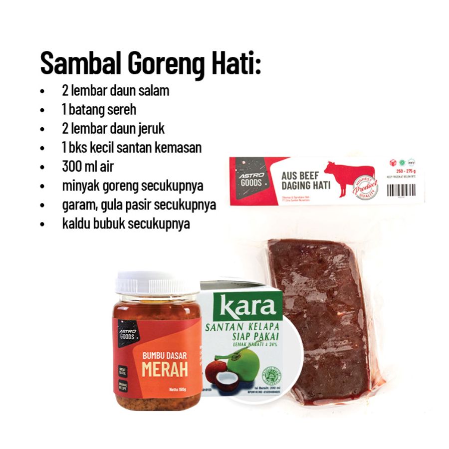 Paket Masak Sambal Goreng Hati Sapi 1pcs