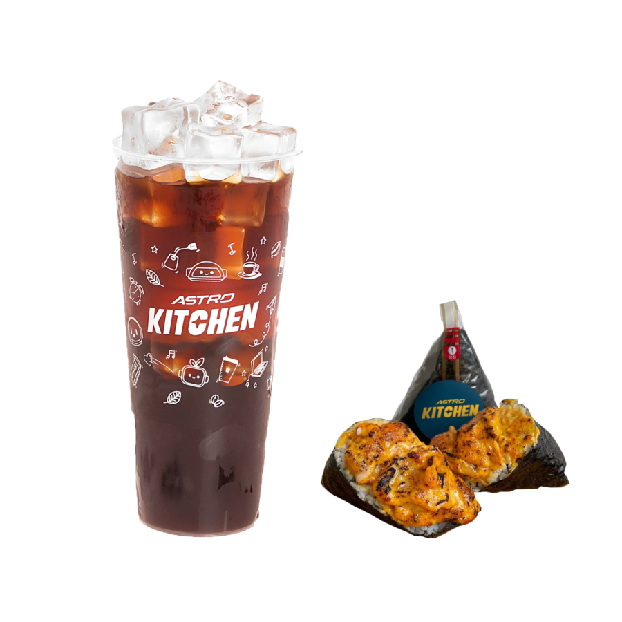 Paket Sarapan Creamy Salmon Mentai Onigiri x Americano