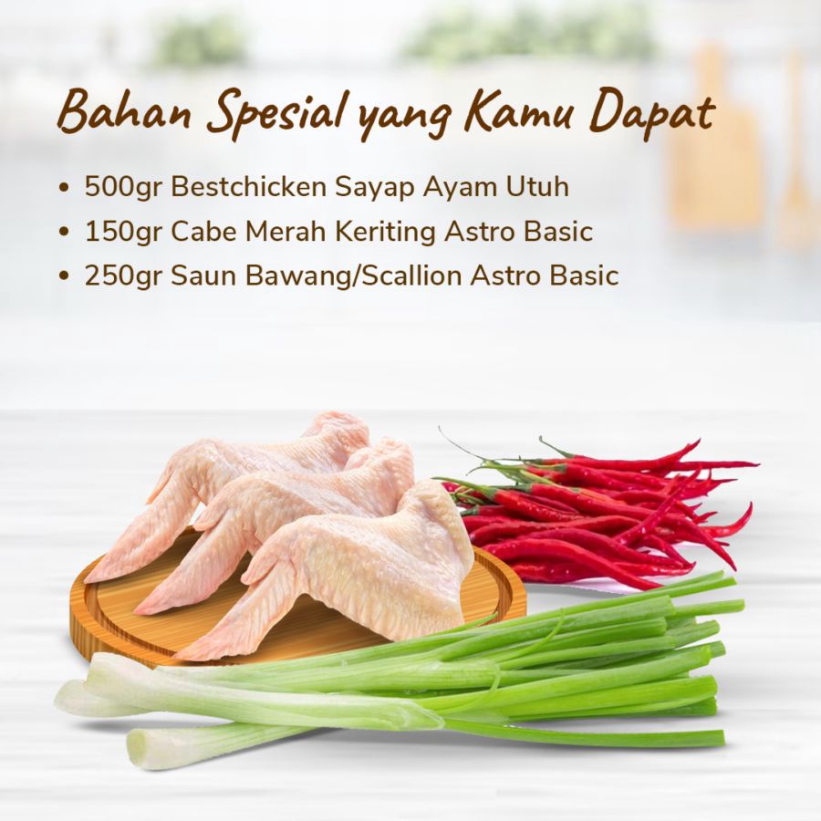 Paket Spesial Bahan: Sayap Cabe Garam 1pcs