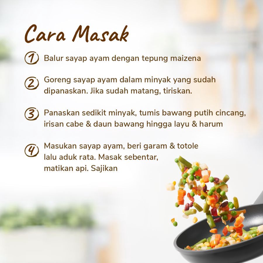 Paket Spesial Bahan: Sayap Cabe Garam 1pcs