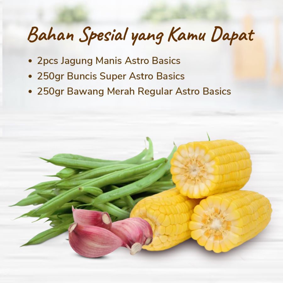 Paket Spesial Bahan: Tumis Buncis Jagung Manis 1pcs
