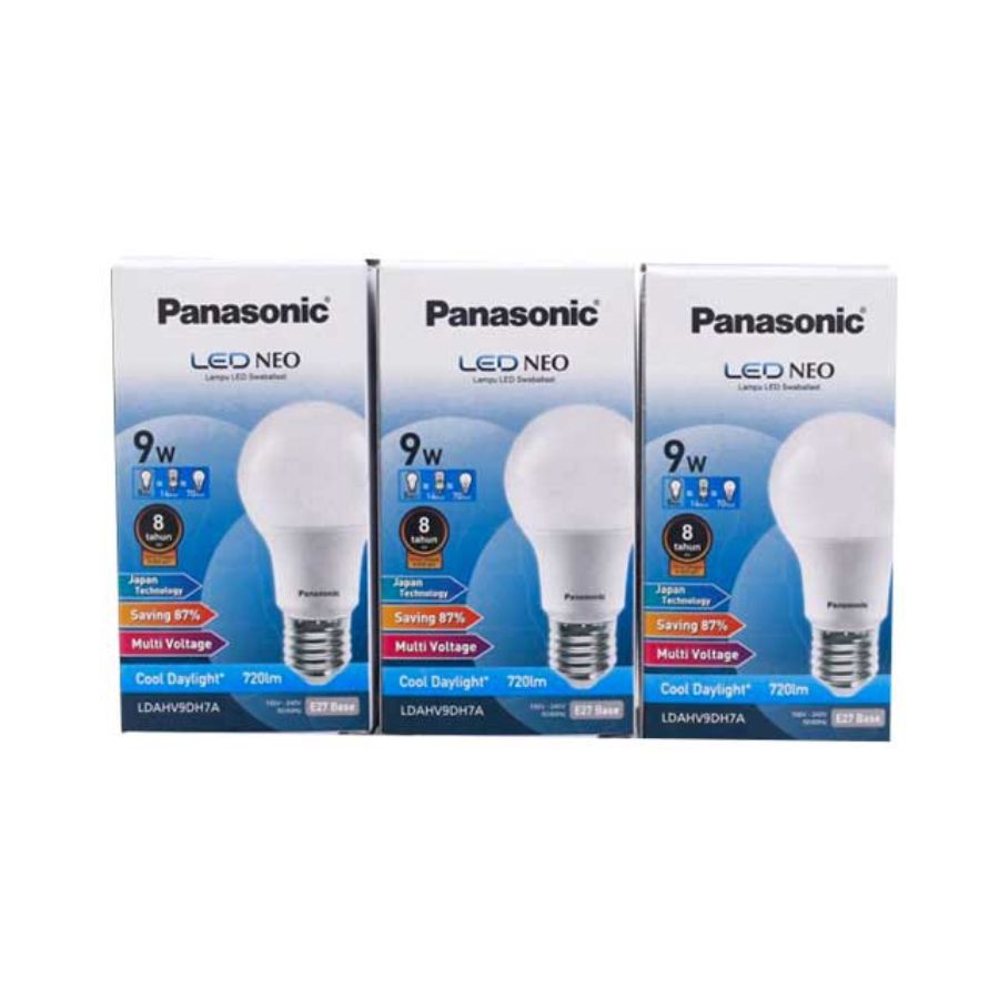Panasonic 9W Lampu Led Neo Cool Multipack 3pcs 1pcs