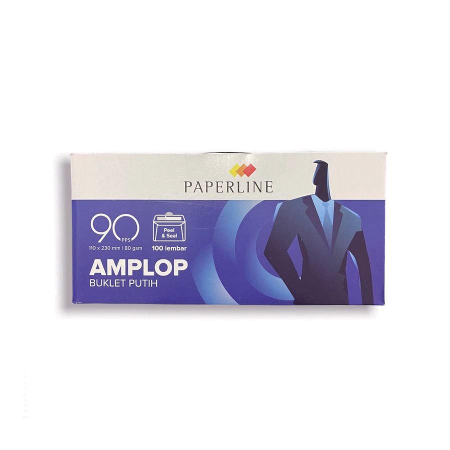 Paperline Amplop 90 Putih Polos panjang 1 box isi 100pcs 1box