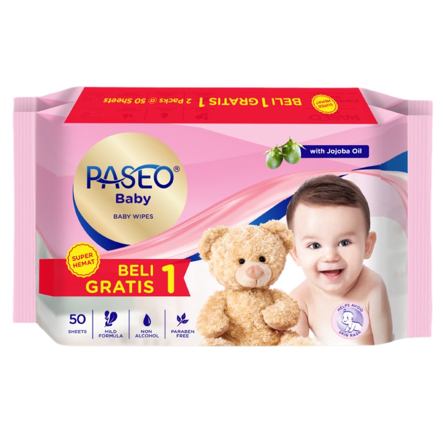 Buy 1 Get 1 Paseo Baby Changing Diaper Tisu Basah 1pack