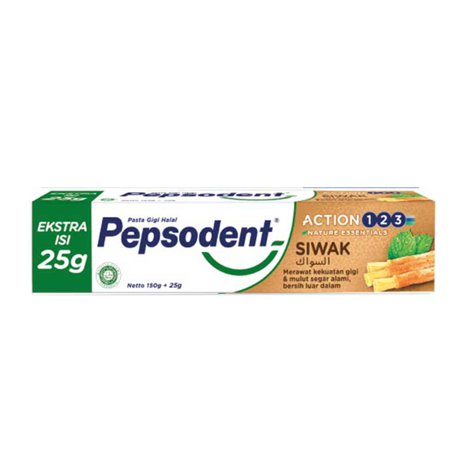 Pepsodent Complete 8 Natural Essentials Siwak Toothpaste 175gram