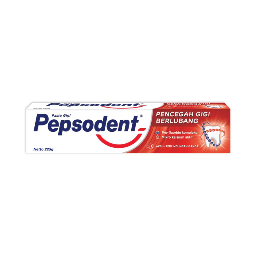 Pepsodent Pasta Gigi Pencegah Gigi Berlubang/Toothpaste 225gram