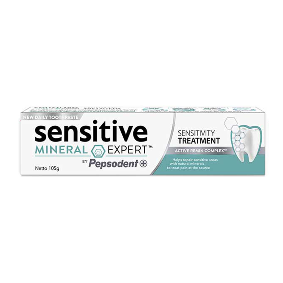 Pepsodent Pasta Gigi Sensitive Mineral Expert Sensitivty Treatment 105gram