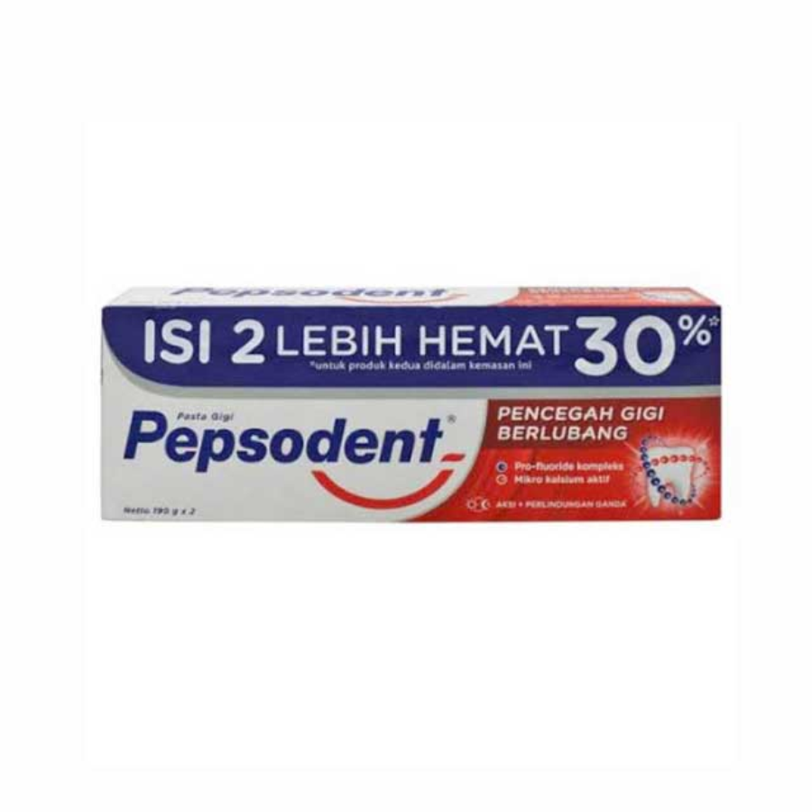 Pepsodent Pencegah Gigi Berlubang Valuepack Toothpaste Valuepack 2 pcs x 190 gram 1pack