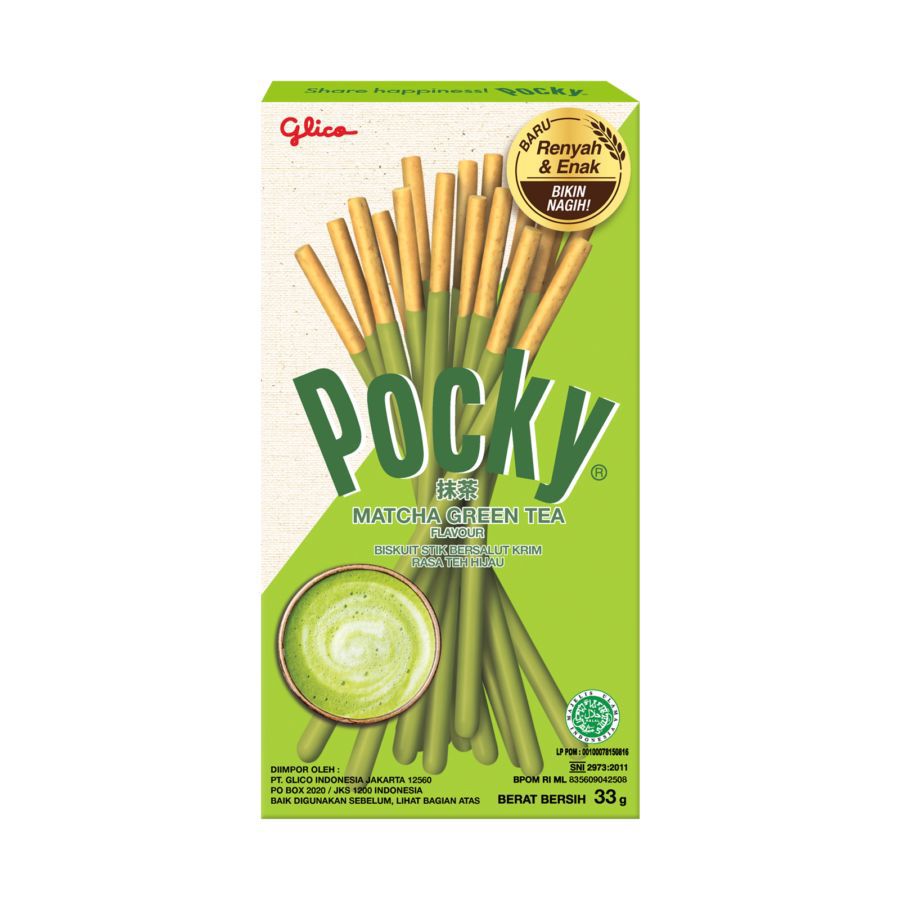 Pocky Matcha Biskuit Stik 33gram