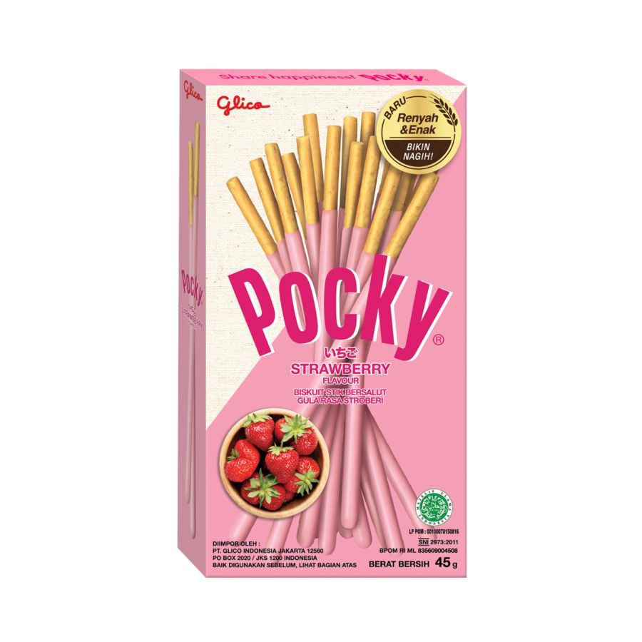 Pocky Strawberry Biskuit Stik 45gram