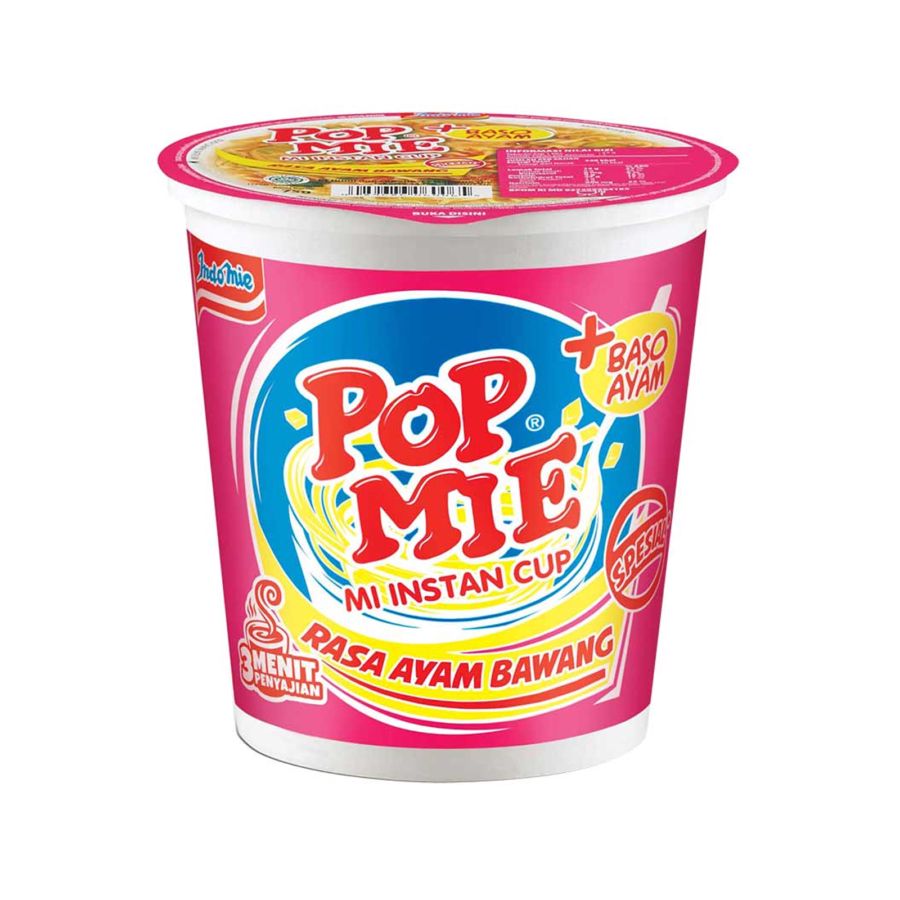 Pop Mie Lapeer Kuah  Ayam Bawang Mie Instan Cup 75gram