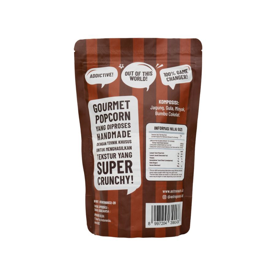 Gourmet Popcorn Dark Chocolate Astro Goods 50gram