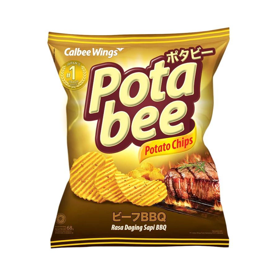 Potabee Potato Chips Beef BBQ 68gr 68gram